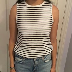 Striped muscle tee